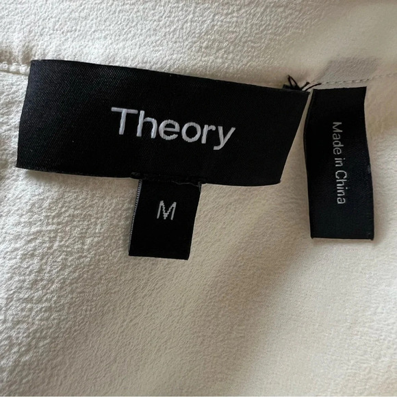 Theory Matara Pebbled Chiffon silk blouse 17369 - Picture 7 of 9